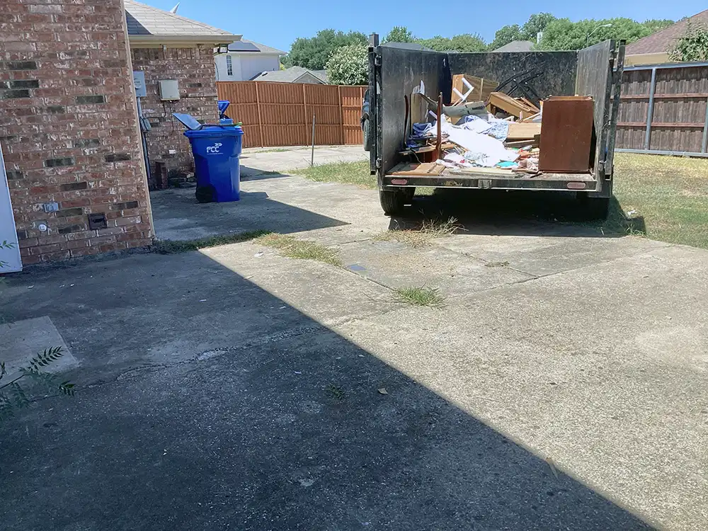 Junk removal team at work